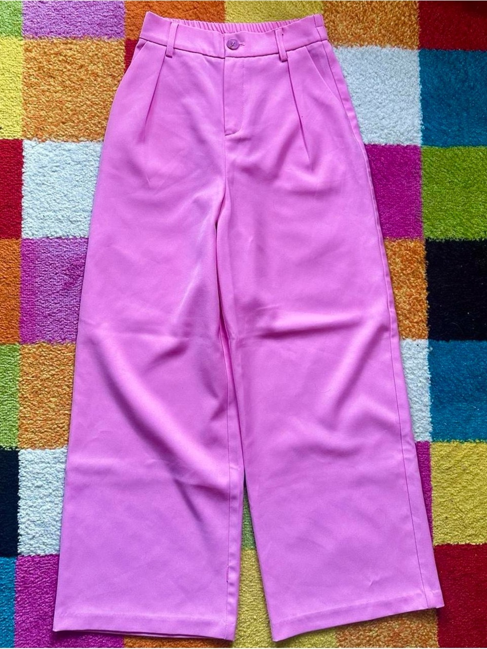 Vintage Wide-Leg Pink Trousers